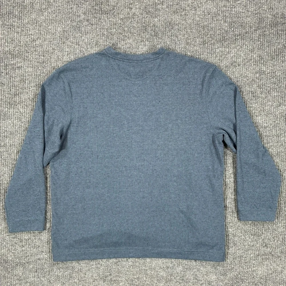 Method Mens Blue V Neck Long Sleeve Sweater Shirt 2XL Striped Casual Pullover